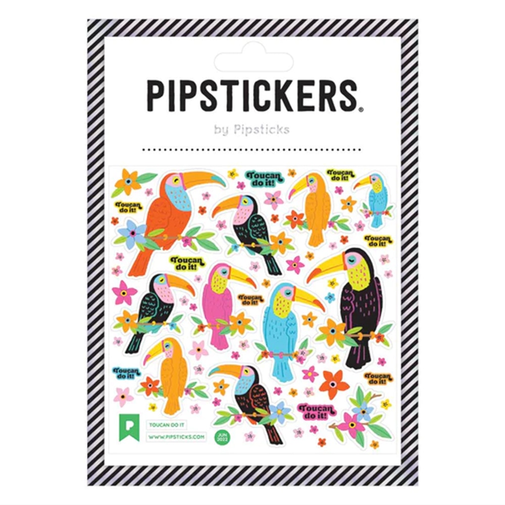 Pipsticks, Stickers, Art & School, 4"x4", Toucan Do It, 685987